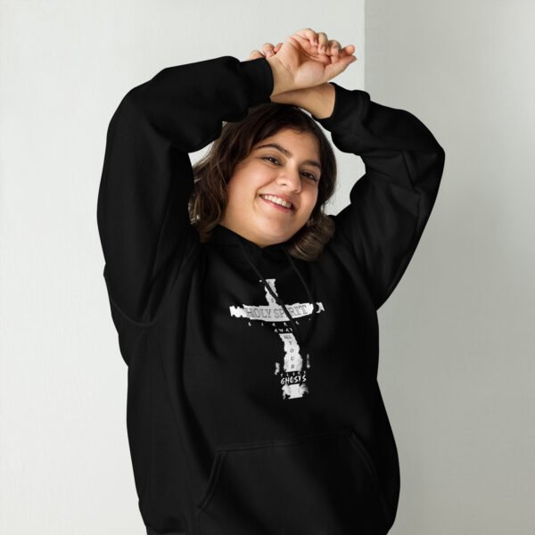 The Holy Spirit Scares Away All Your Pesky Ghosts Black Hoodie - Image 4