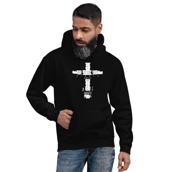 The Holy Spirit Scares Away All Your Pesky Ghosts Black Hoodie - Image 2