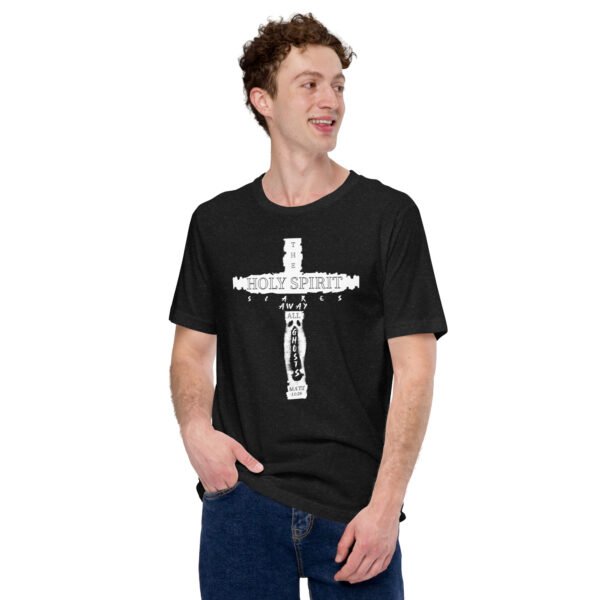 Holy Spirit Scares Away All Ghost  Black T- Shirt - Image 2