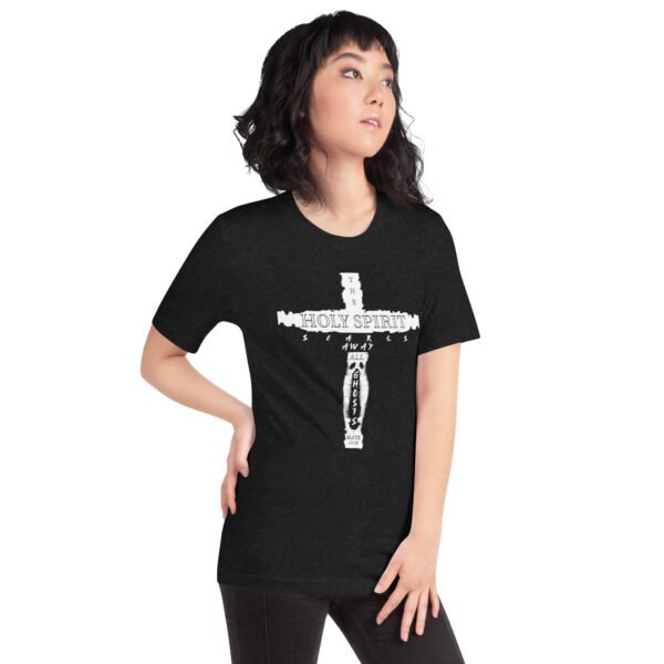 Holy Spirit Scares Away All Ghost  Black T- Shirt - Image 4