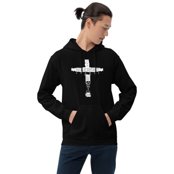 The Holy Spirit Scares Away All My Ghosts Black Hoodie - Image 4