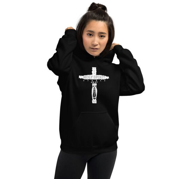 The Holy Spirit Scares Away All Ghost Black Hoodie - Image 4