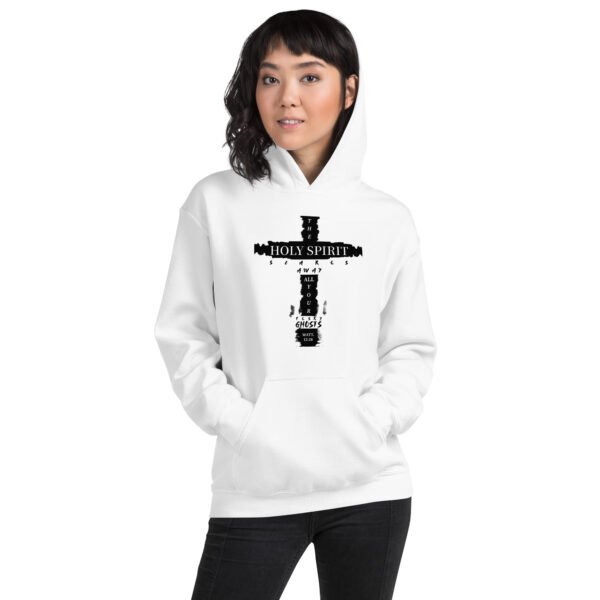 The Holy Spirit Scares All Your Pesky Ghosts White Hoodie - Image 4