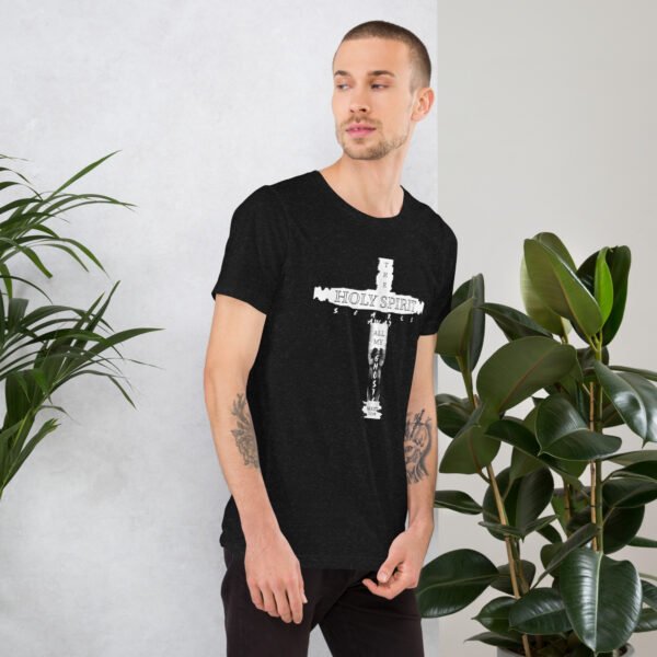 The Holy Spirit Scares Away All My Ghosts Black T-Shirt - Image 3