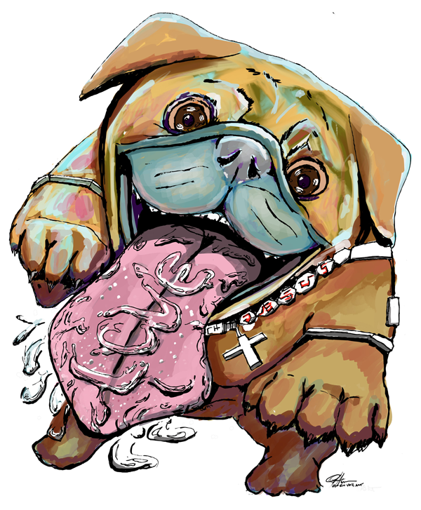 See-Key Pug illustration blog banner