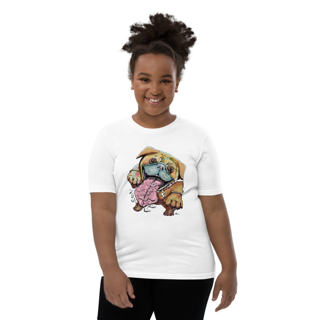 See-Key Pug Love - Youth Short Sleeve T-Shirt